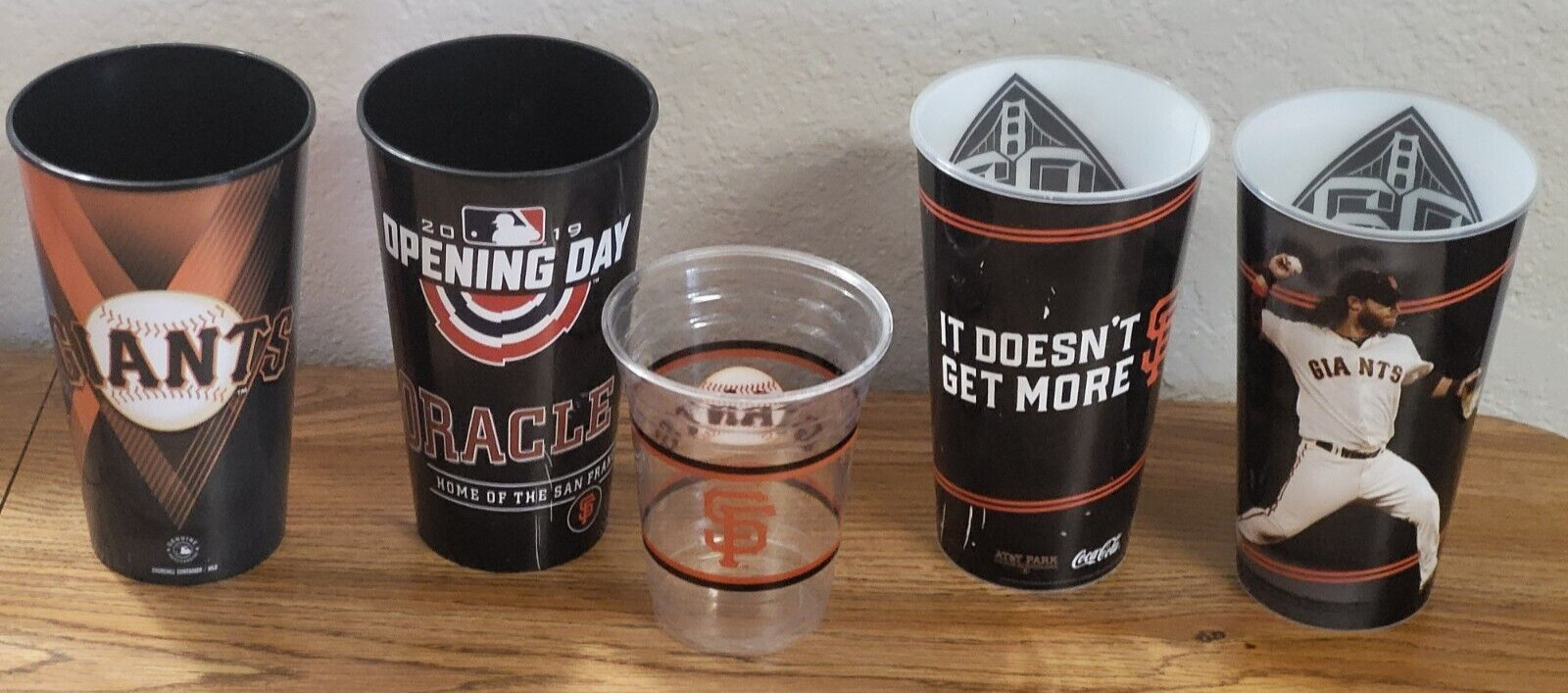 Lot of 18 San Francisco Giants Items 3 Hat, 13 Cups 2 Signs 2010 2017 2019 AT&T gallery