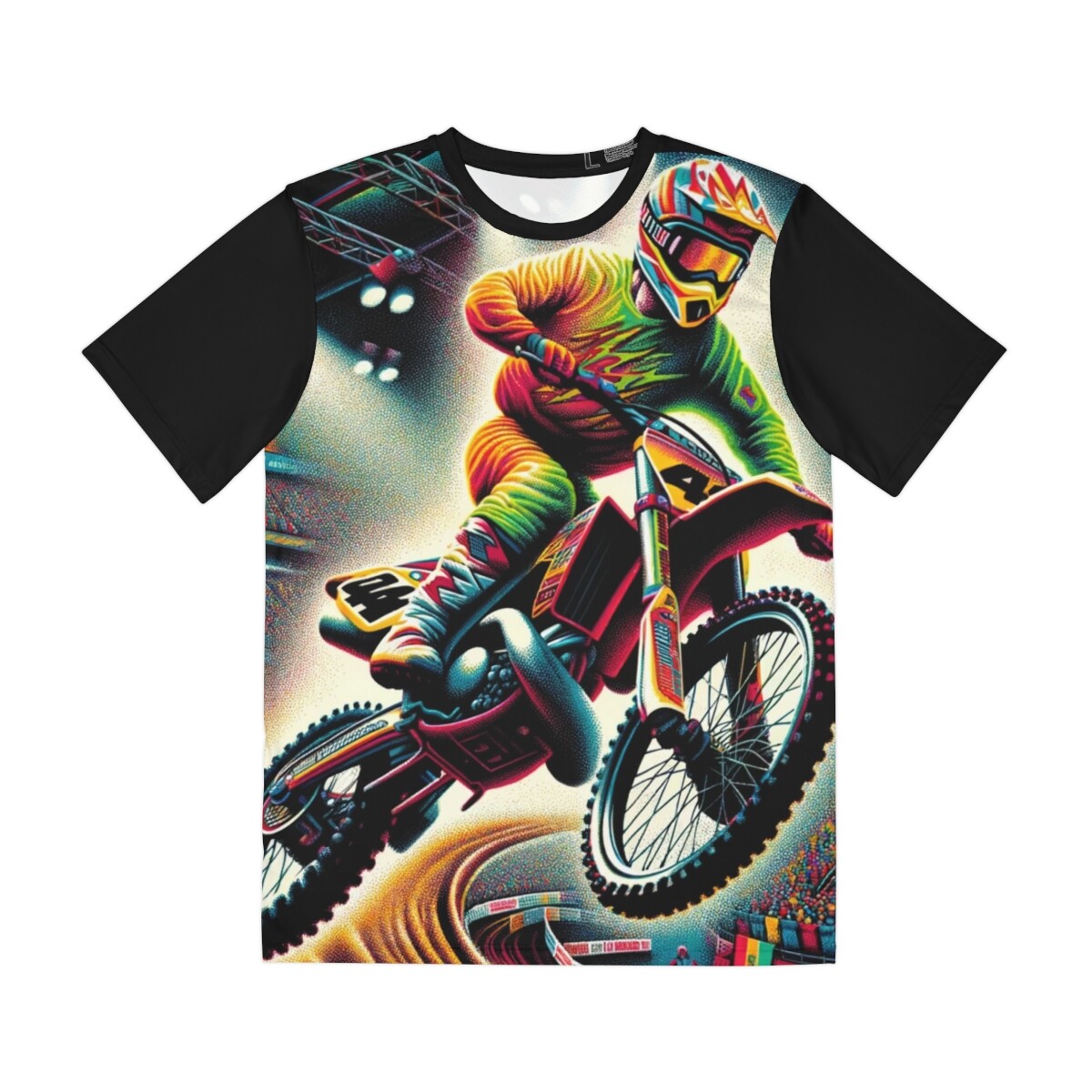 All Over Print T Shirt Motocross Dirt Bike Retro Style Extreme Sports Racing Tee gallery