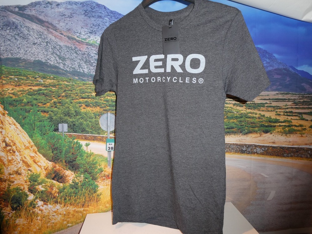 T-Shirt Zero Motorcycles Small Mens Grey Heather Electric 100% Electric NWT L5