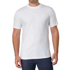 6 Piece Men’s Man Crew Neck White Tee T Shirt Crewneck Half Sleeve Round