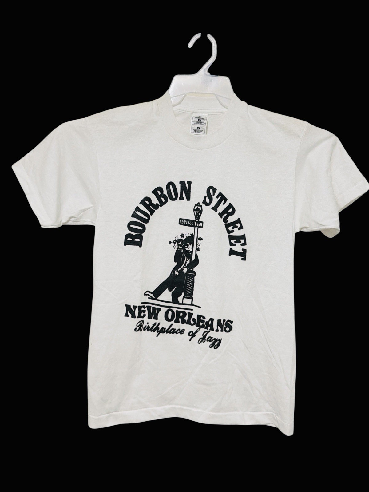 Vintage Bourbon Street T-Shirt One Stitch White Short Sleeve Men's Size M gallery