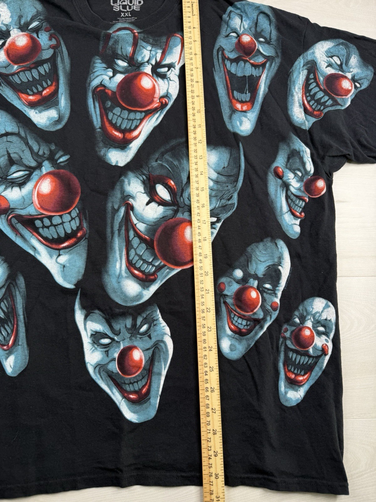 Liquid Blue Eviil Killer Clowns T Shirt All Over Print AOP Horror Y2K Mens 2XL gallery