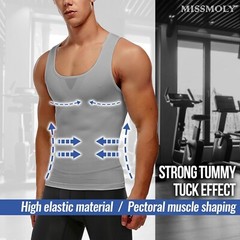 Fajas Colombianas para Hombres Men Compression Body Shaper Abdomen Control Tank