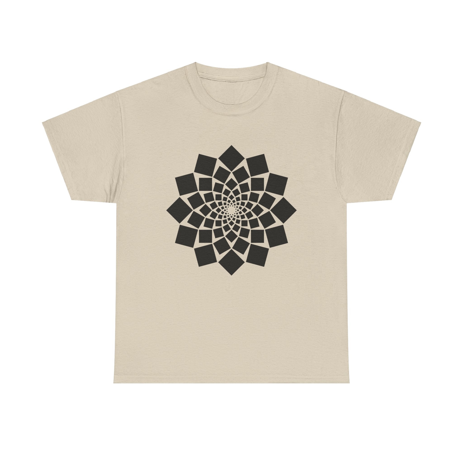 Spiral of Squares Graphic Tee math art geometry geometric T-Shirt for nerds
