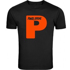 Powerstroke Small chest P Design T-Shirt Unisex Black Color Front & Back S – 5XL