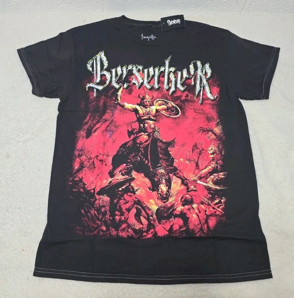 Frank Frazetta Berserker Graphic T-Shirt $29.99 Retail Men's Size Large (FRAZ) gallery