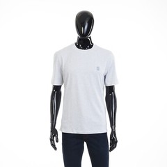 BRUNELLO CUCINELLI 595$ Light Grey Crew Neck Tshirt – Short-sleeve Cotton Jersey