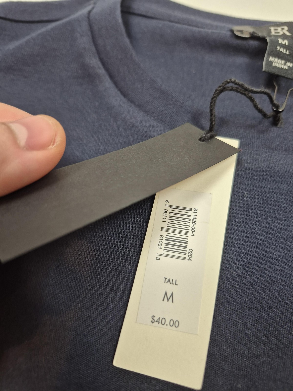 Banana Republic Shirt Mens Medium Tall Blue Cotton Crewneck Tee Casual Basic gallery