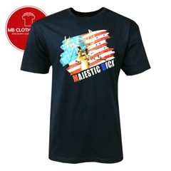 Men’s T-Shirts -U S FLAG -HUNTING MAJESTIC BUCK- 100% Cotton Soft Fabric.