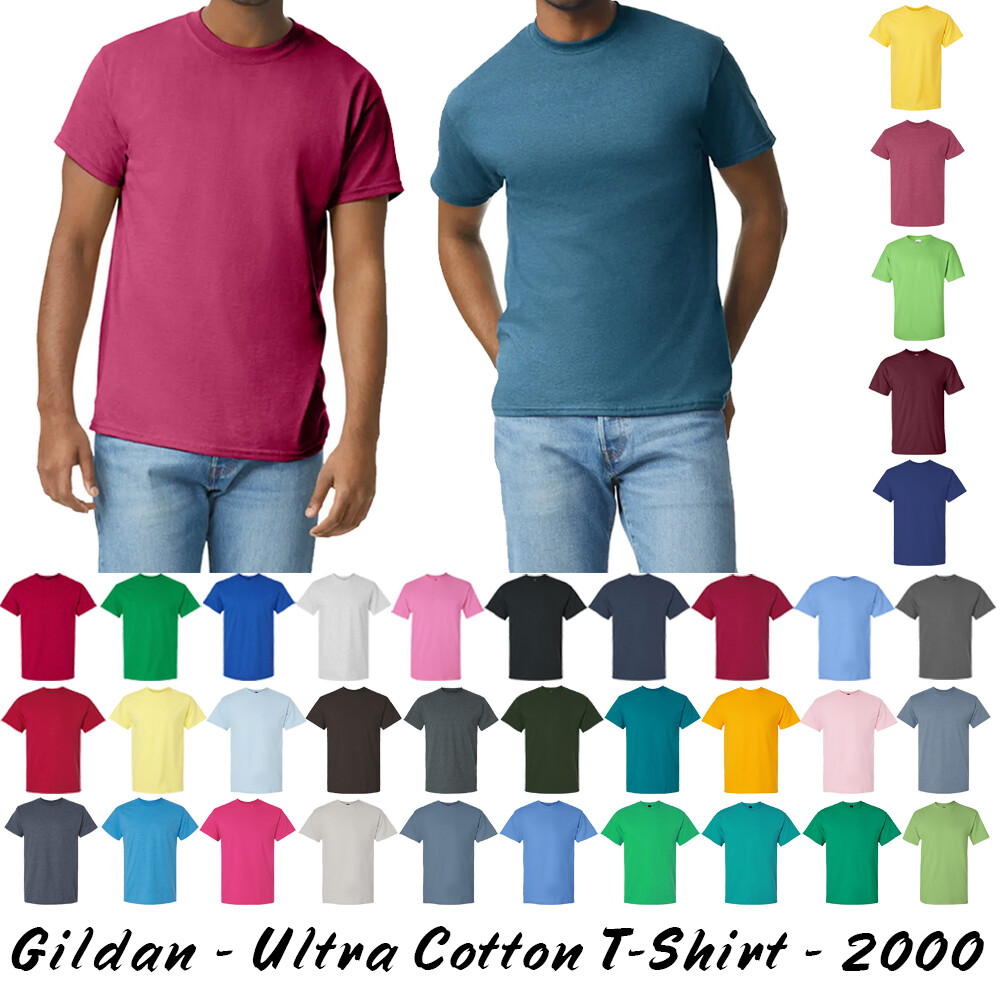 Gildan Men Ultra Cotton & Blends T-Shirt Classic fit Up To 5XL 2000 gallery