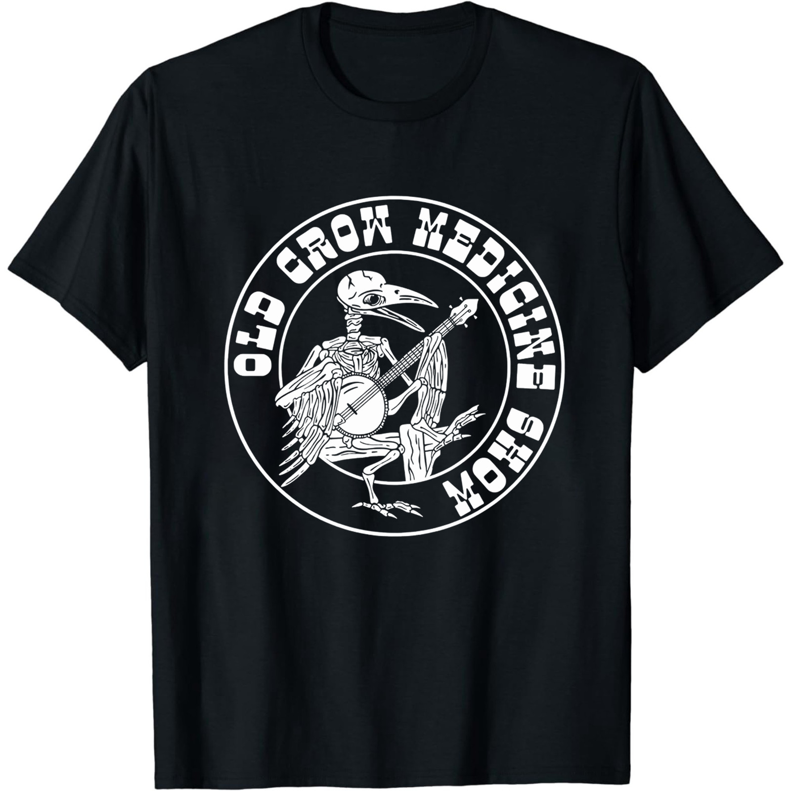 Old Crow Medicine Show T-Shirt Funny Banjo Crow Skeleton Graphic Tee Music Gift gallery