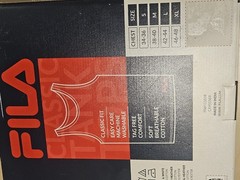 FILA CLASSIC TANK TOPS 4 PACK LARGE RED WHIE BLUE GREY NEW IN BOX SEE PICS!