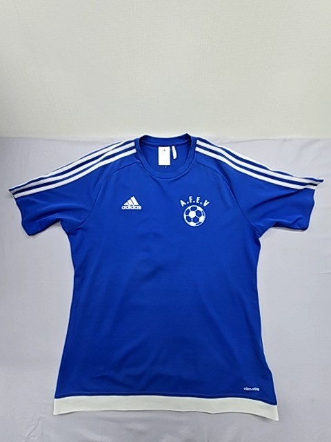 Adidas Climacool Jersey Blue Striped M Short Sleeve Crew Neck