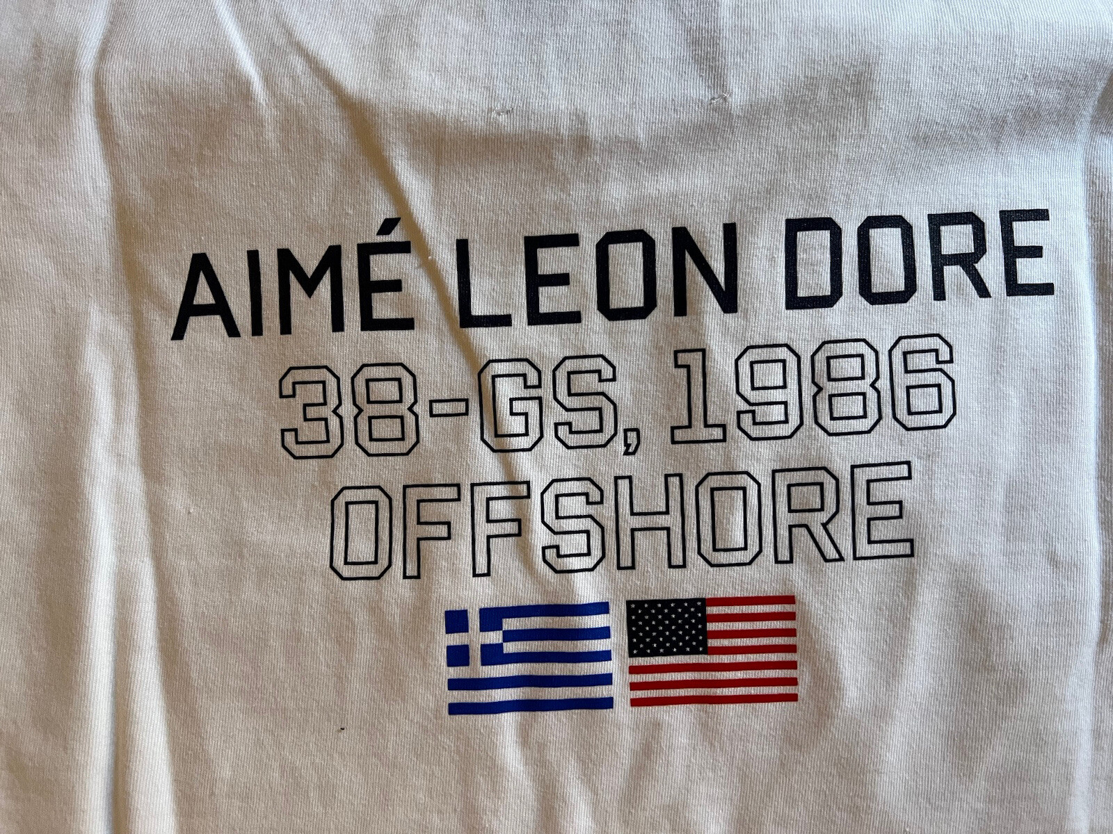 Aime Leon Dore ALD 38-GS Offshore Tee 1986 Technohull Logo Bright White XXL SS23 gallery
