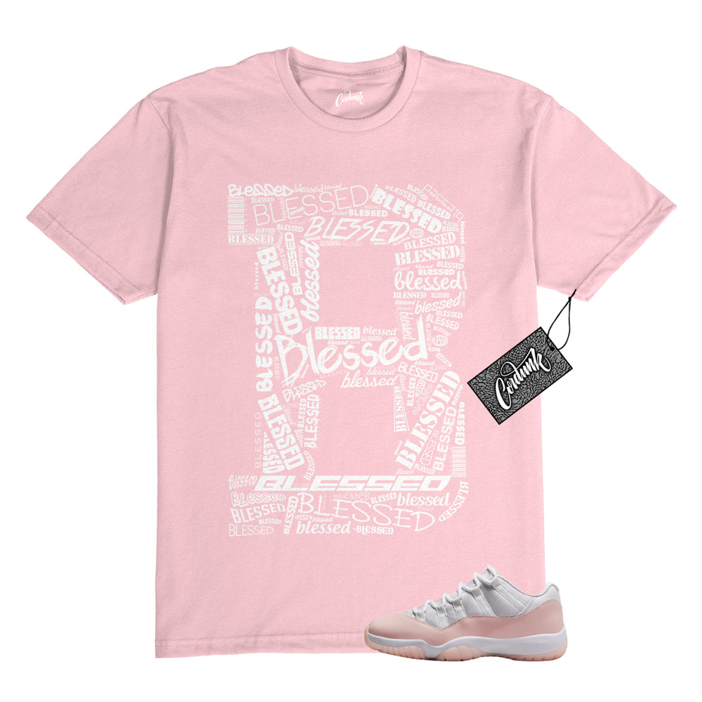 11 Low Legend Pink White Soft Medium Dunk T Shirt to Match BLESSED Jordan