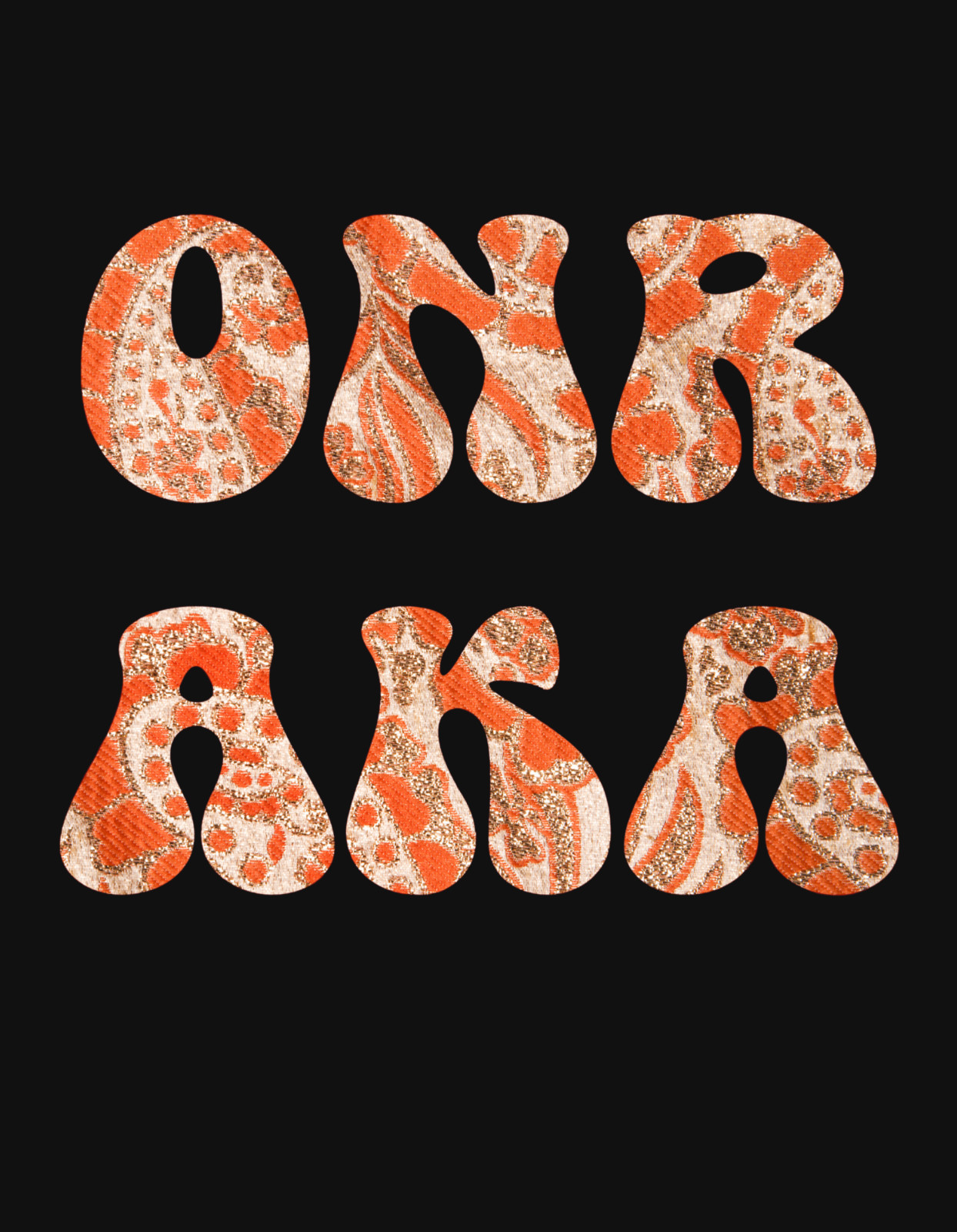 Onraka Paisley Graphic Black Orange Tiger T-shirt Bella and Canvas Shirt Youth gallery
