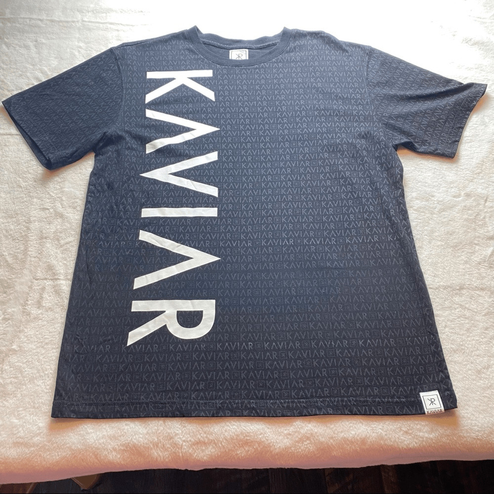 Kaviar Oak and Marble Private Label Black T-Shirt Size Large gallery
