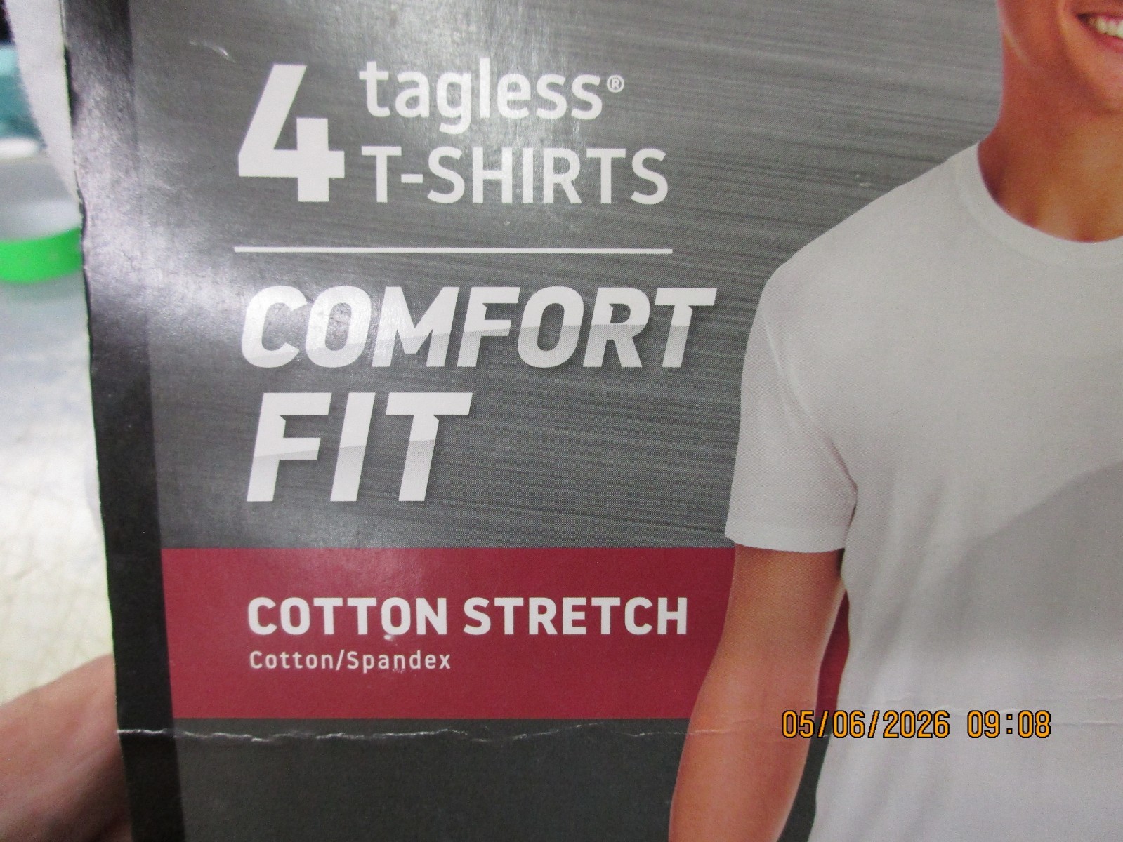 New 2 PACK Hanes White Men’s Ultimate Comfort Fit Tagless T-Shirts Size Medium gallery