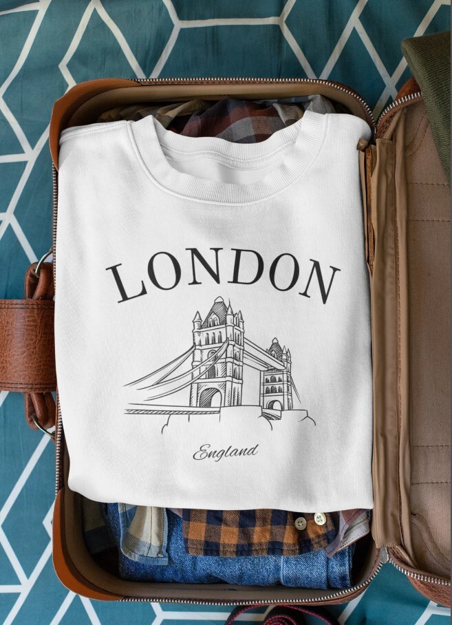 London T-Shirt, England Shirt, London Bridge, Travel London, Gift - SIZE L gallery
