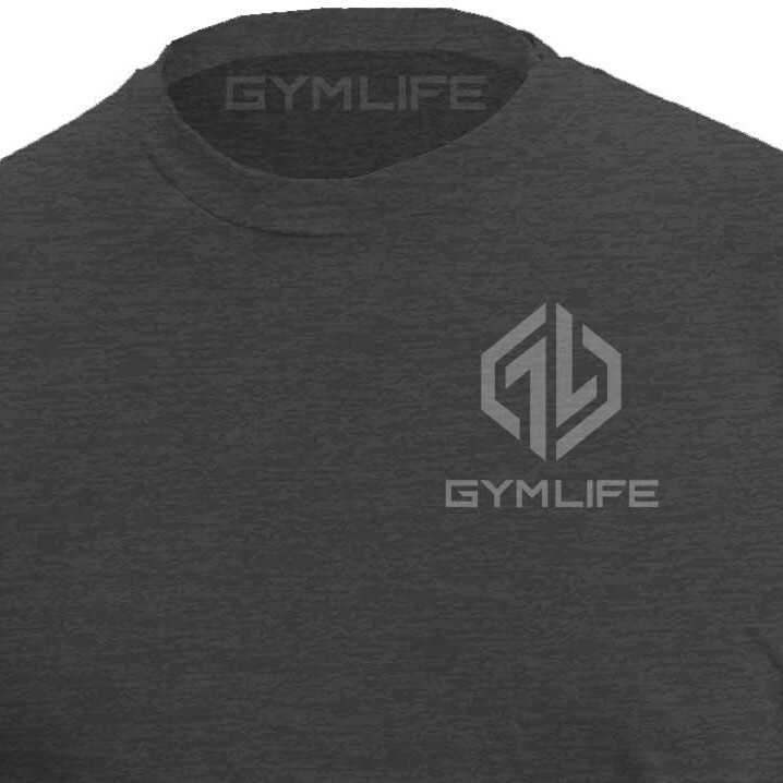 GYM LIFE® ICON Mens Athletic T-Shirt Workout Exercise Fitness Men Shirts, Black gallery