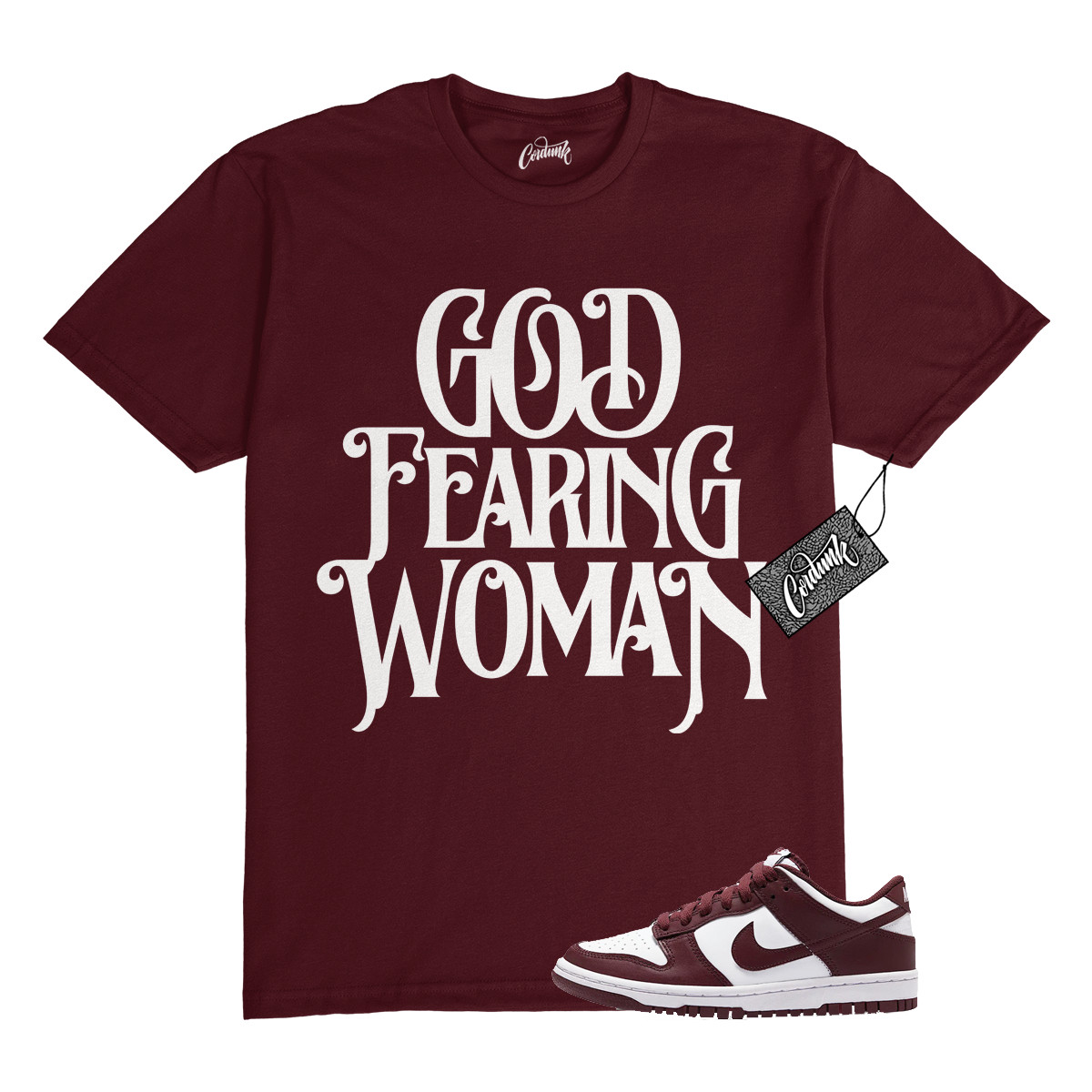 Dunk Team Red White Low Maroon Burgundy T Shirt Match GFW gallery