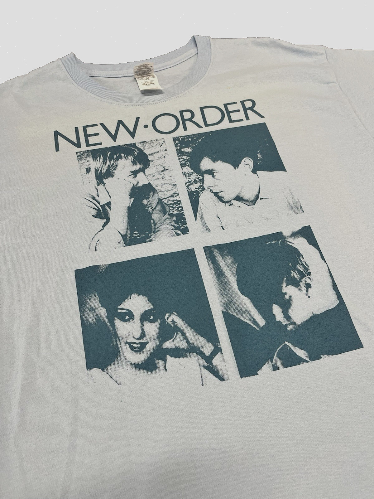 New Order T Shirt Large Light Blue Post Punk New Wave Band Tee 100% Cotton gallery