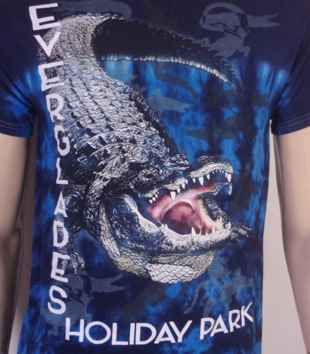 vintage 90s 00s Y2K Everglades Holiday Park T-Shirt Alligator Nature Animal M gallery