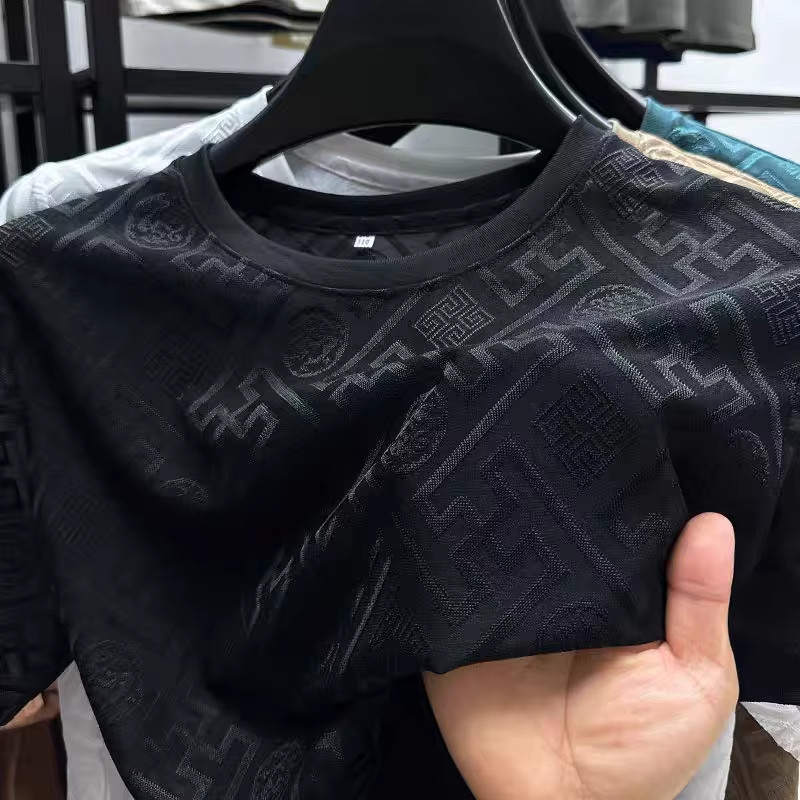 Summer Fashion Brand High-Quality Short Sleeve Men'S round Neck Top Exquisite Ja gallery