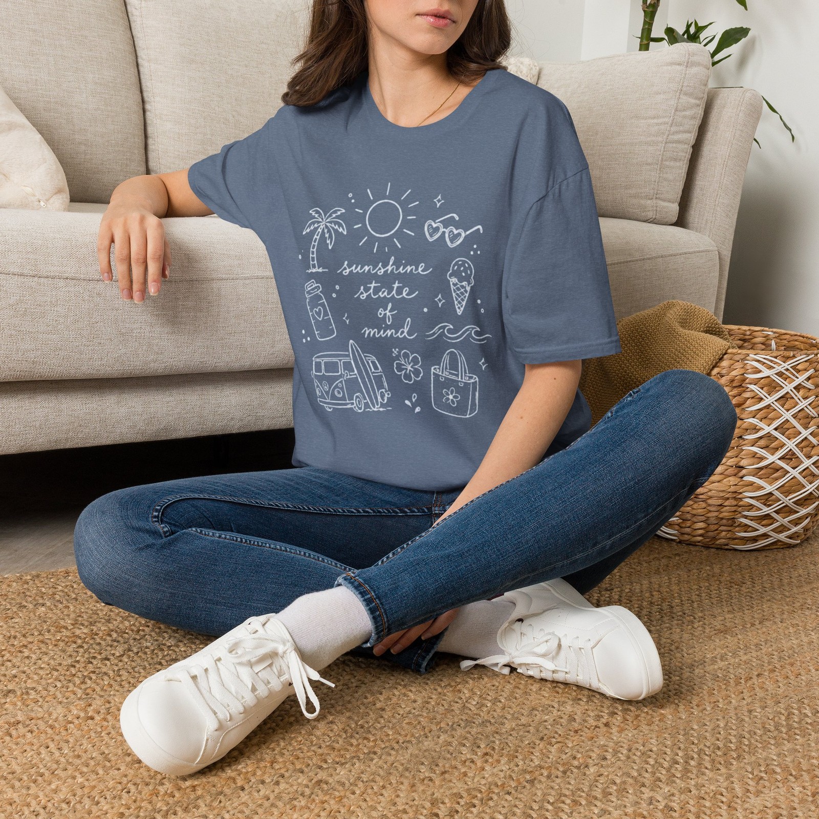 Sunshine State Of Mind T Shirt Beach Summer Graphic Tee Ocean Vacation Shirt gallery