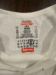 Supreme Maison Margiela White Hanes Tagless Tank Top Size L Large