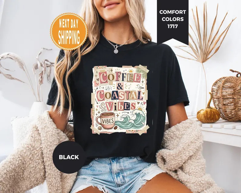 Coastal Coffee Comfort Tee gallery