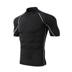 Men Compression Sport T-Shirt Quick Dry Fitness Running Gym Tight Short Sleeve