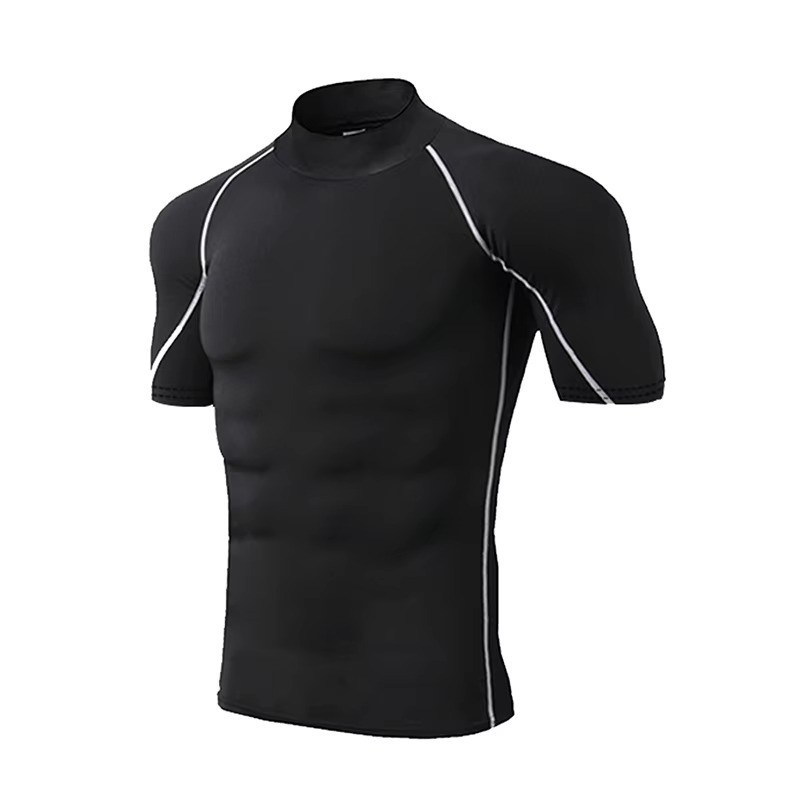 Men Compression Sport T-Shirt Quick Dry Fitness Running Gym Tight Short Sleeve gallery