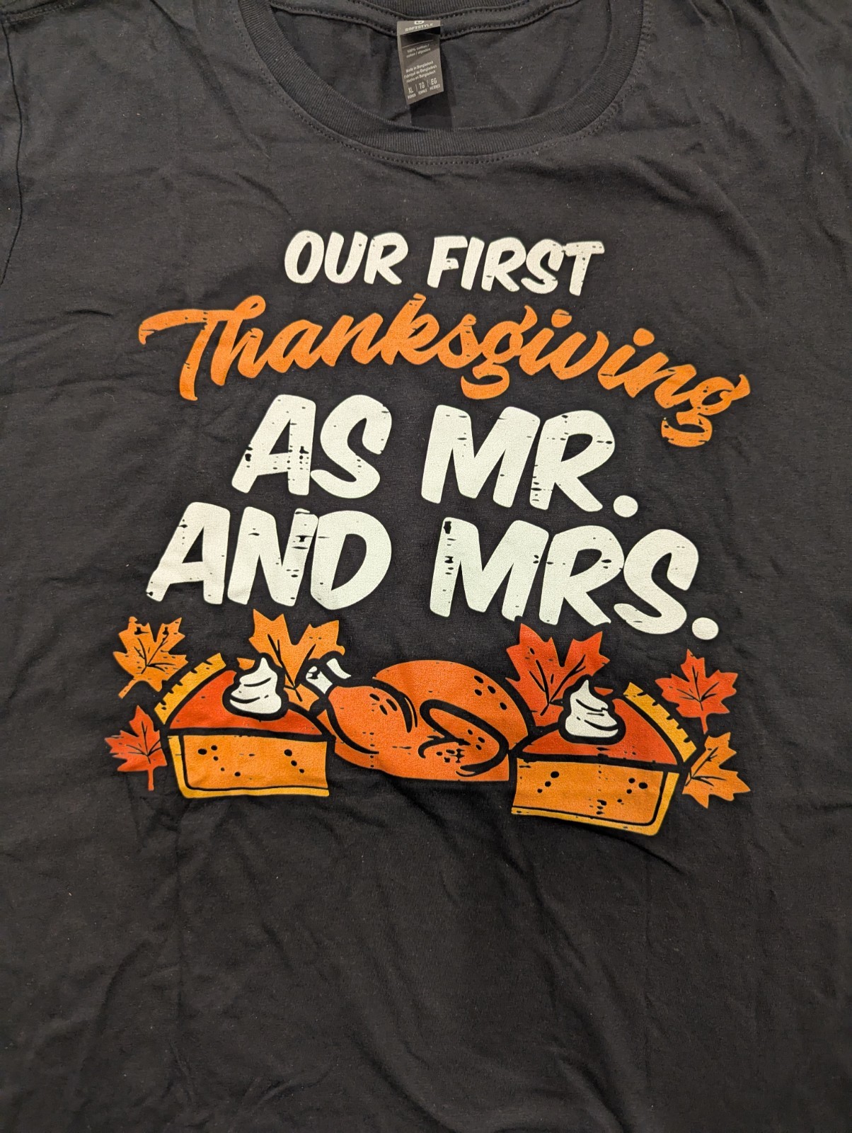 Gildan Thanksgiving T-shirt Newly Wed Version. gallery