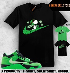 Shirt Match CJ1 Travis Scott Green Spark Sneaker Matching Tee Fly S Dog T-Shirt