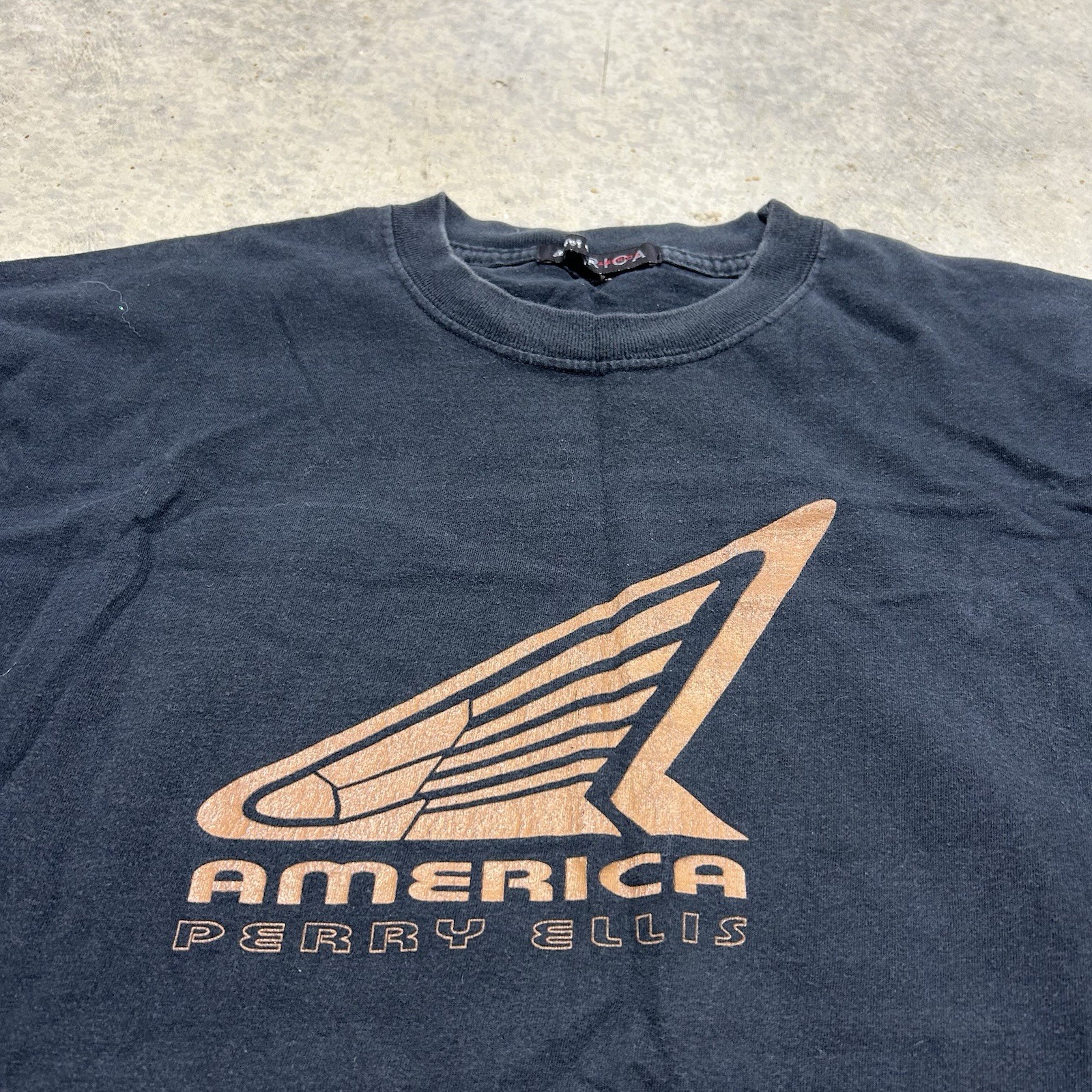 Vintage Y2K America Perry Ellis T-Shirt Black No Size gallery