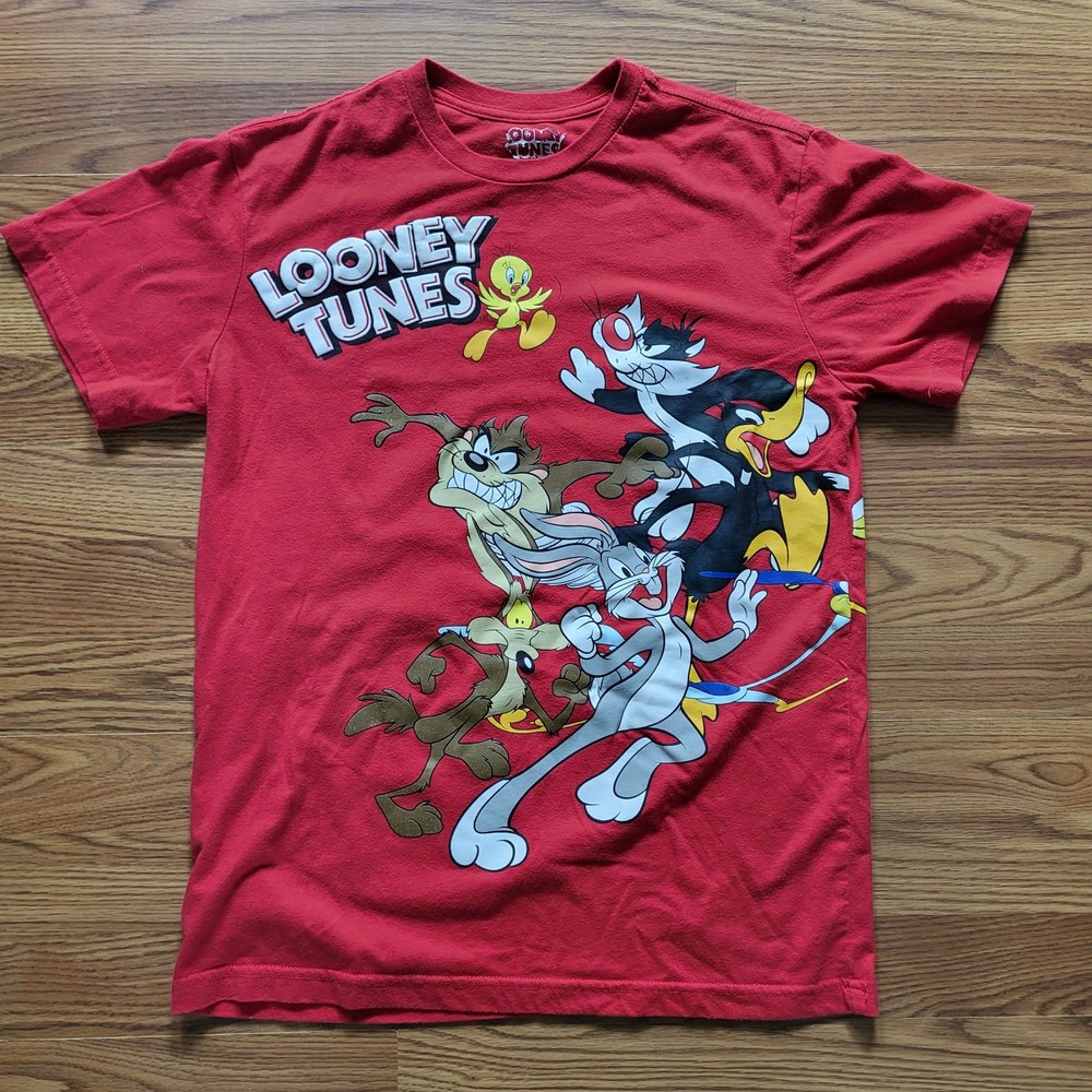 Looney Tunes All Over Print Small Graphic Tweety Bugs Bunny Sylvester Taz