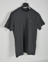 Prada Triangle Logo Terry T-Shirt Anthracite Gray Size Medium