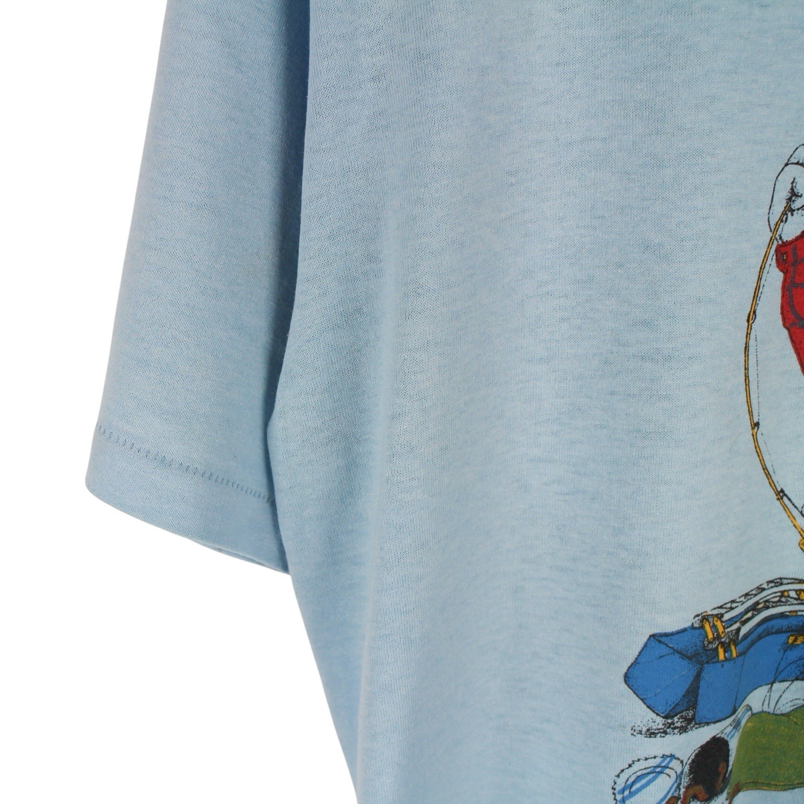Vintage Minnesota All American Fisherman T-Shirt Blue Thin Single Stitch Large gallery