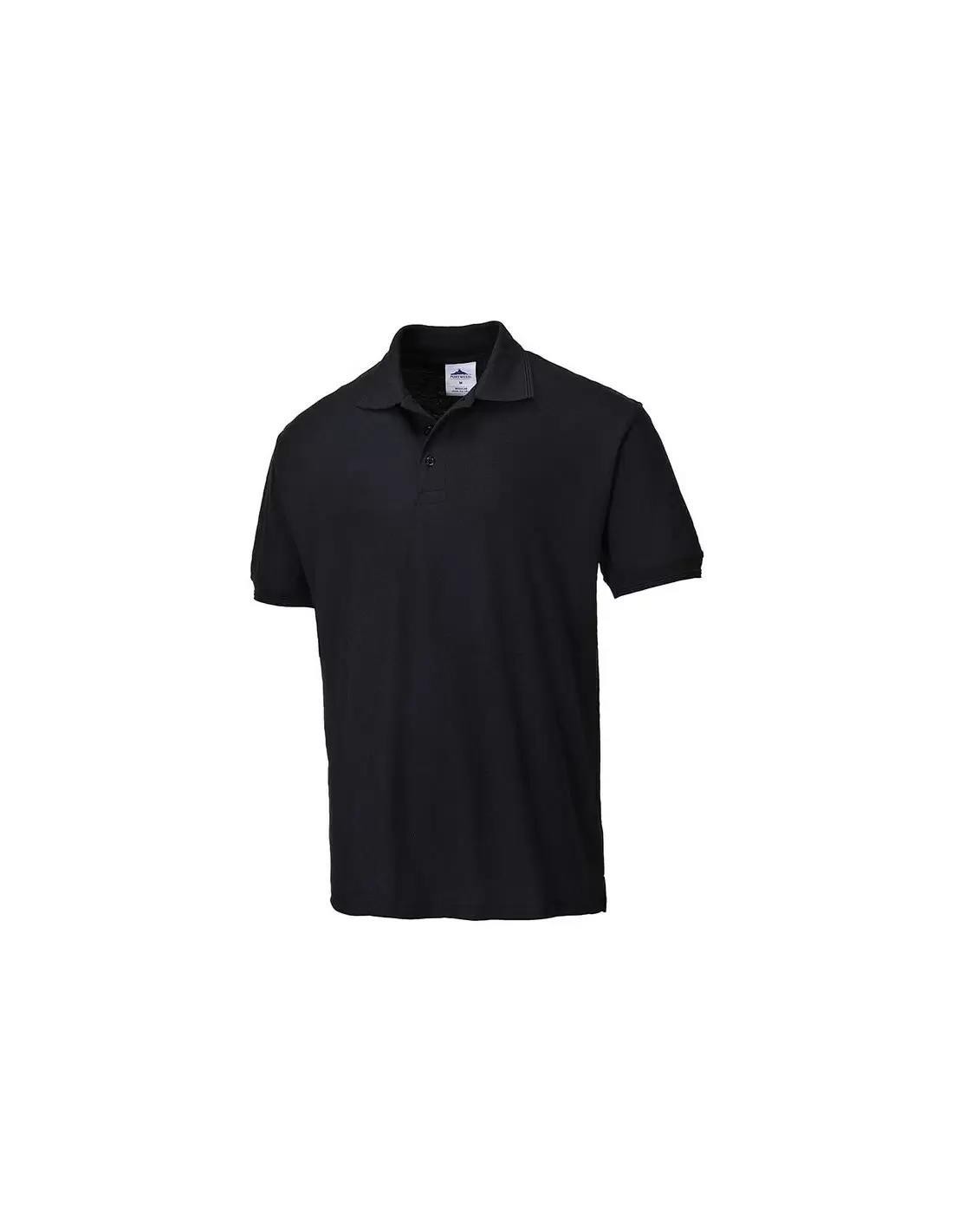 Portwest Milan black polo shirt size small gallery