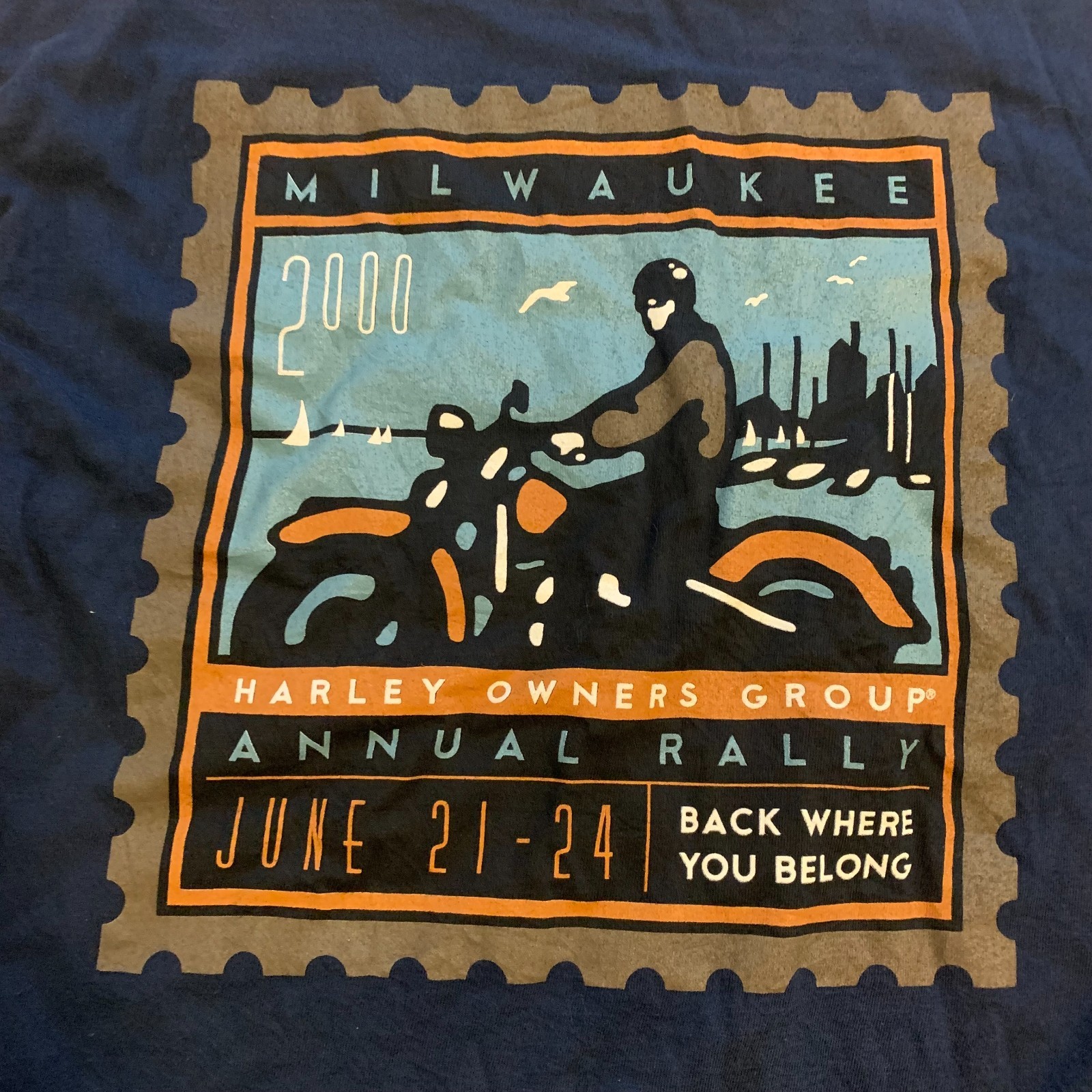 Vintage Harley-Davidson Milwaukee Annual Rally 2000 Owners Group HOG T-Shirt L gallery