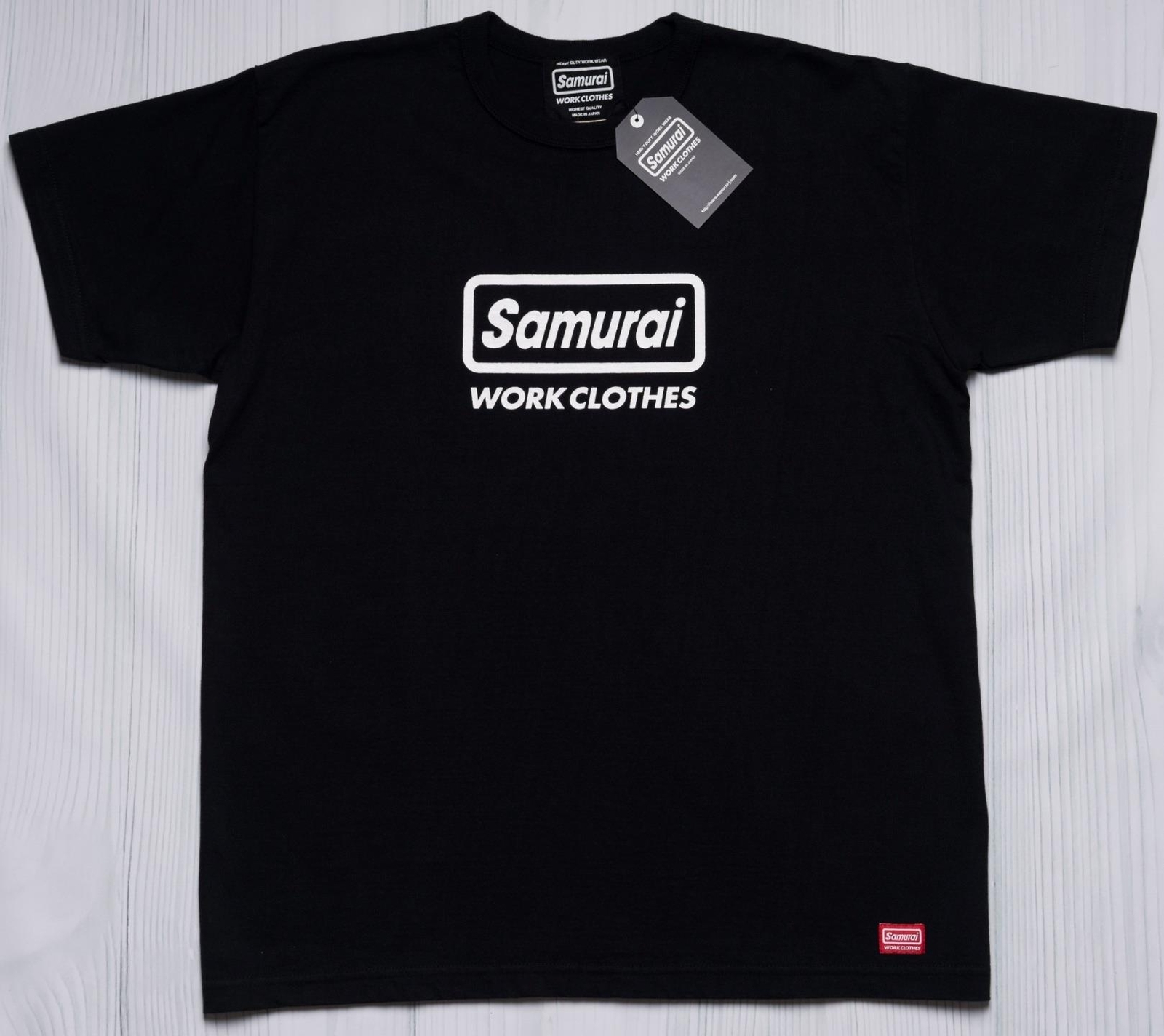 Samurai $105 NWT Black White Logo Heavyweight Cotton T-Shirt SWCT-102-OVS L gallery