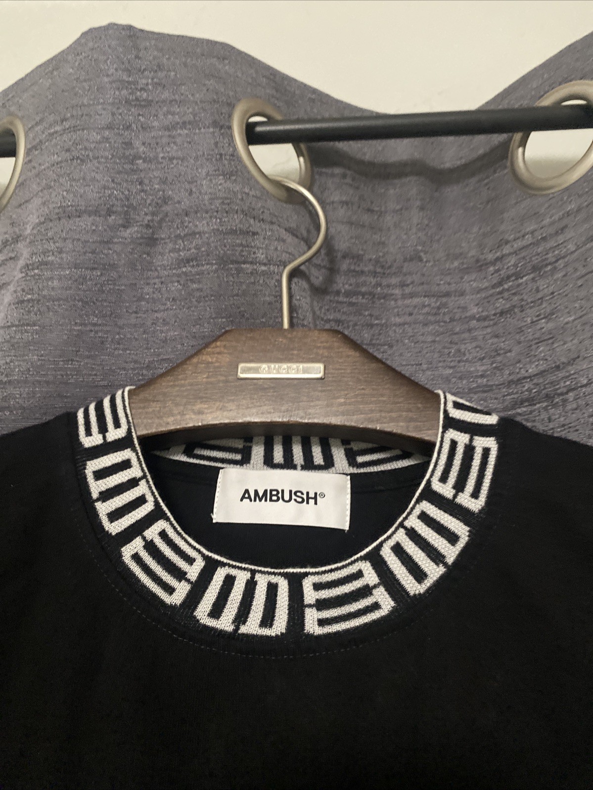 Mens AMBUSH Large Monogram Rib Collar Tshirt RARE gallery