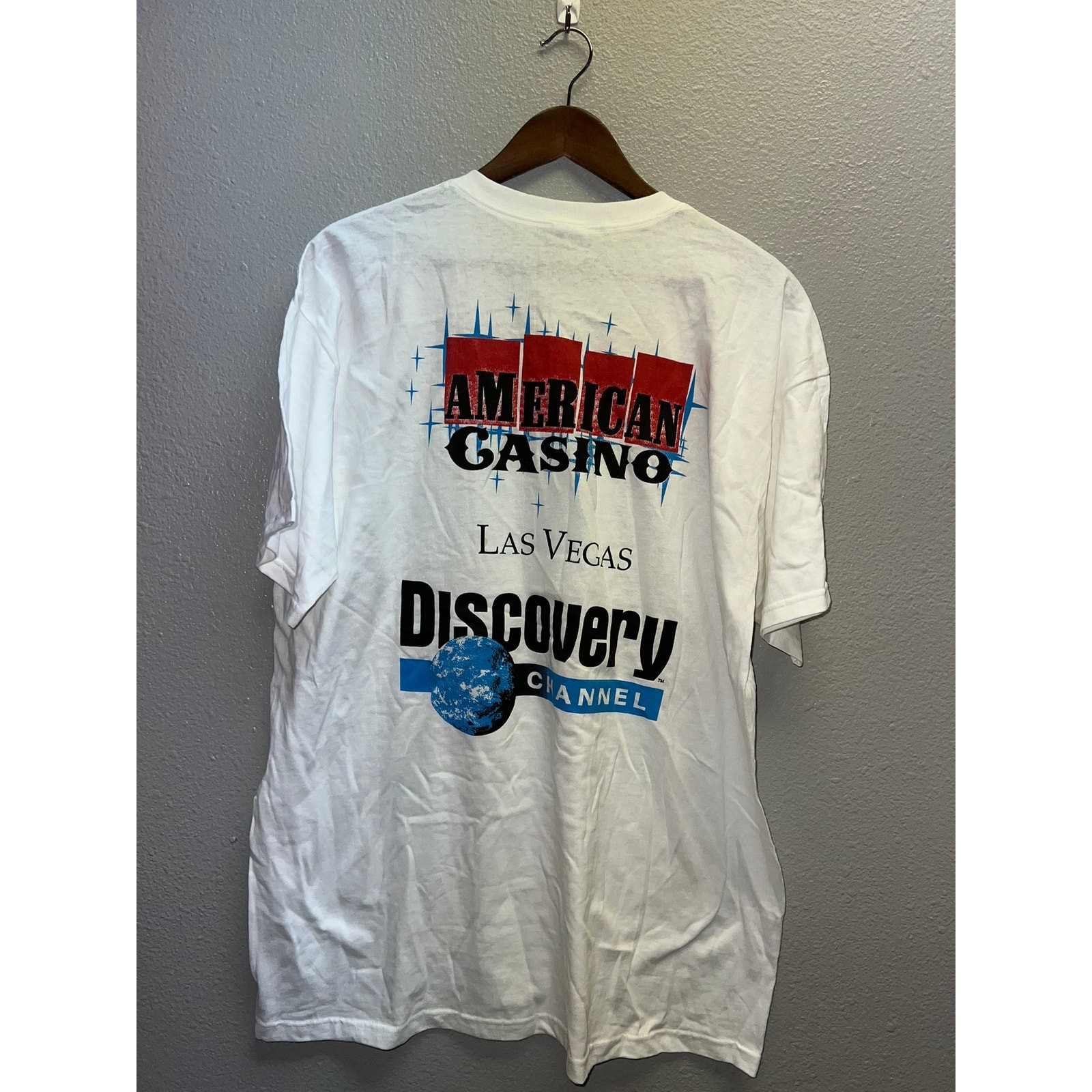Vintage Discovery Channel Shirt American Casino Las Vegas Promo TV Show Tee XL gallery