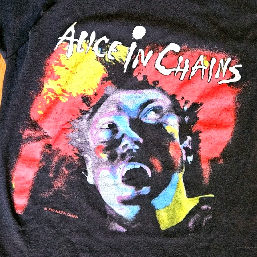 Vintage 90s Alice In Chains Facelift Tour T-Shirt Size Large Single Stitch