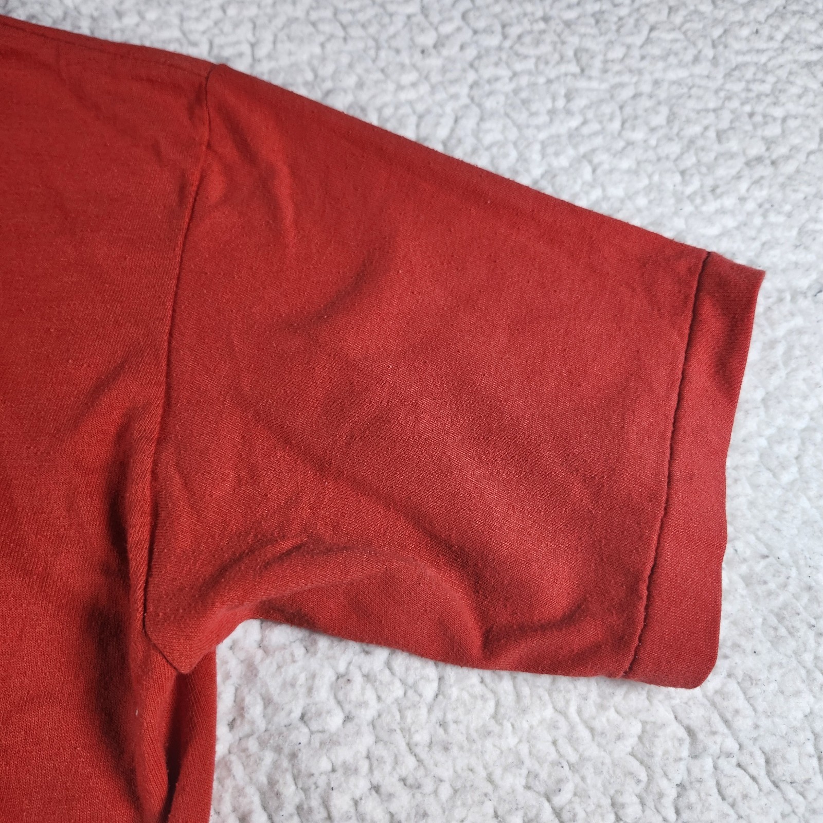Vintage NCA Cheerleader T Shirt Red USA National Cheerleaders Assoc Russell M gallery
