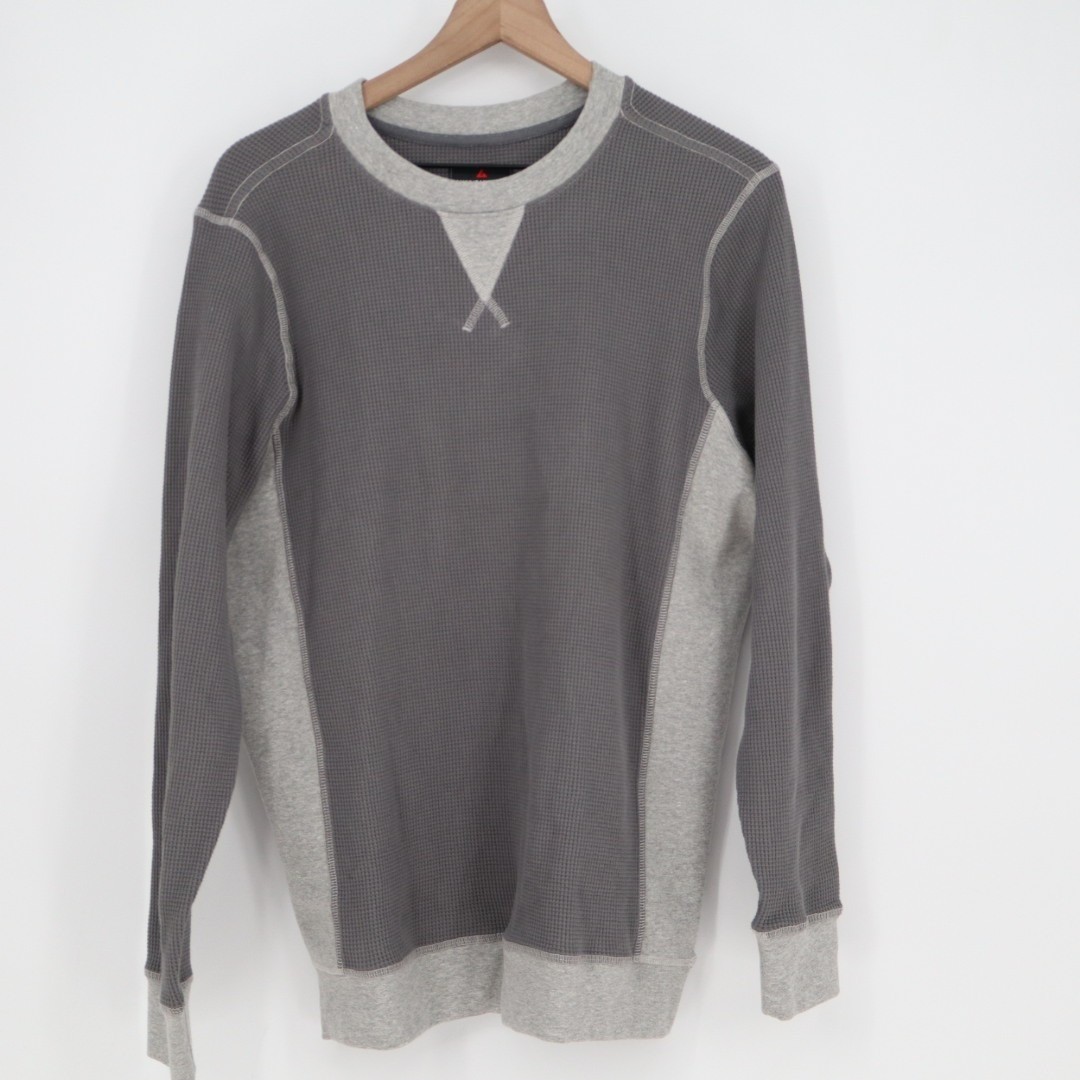 American Giant Colorblock Summit T-Shirt Mens Large Gray Waffle Knit Long Sleeve gallery
