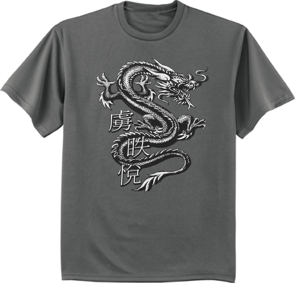 Mens Graphic Tee Dragon T-shirt Clothing Apparel Chinese Symbol Dragons gallery