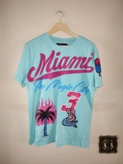 Men’s Eternity BC / AD Miami the Magic City Dade Co Blue Turquoise T Shirt Sz XL