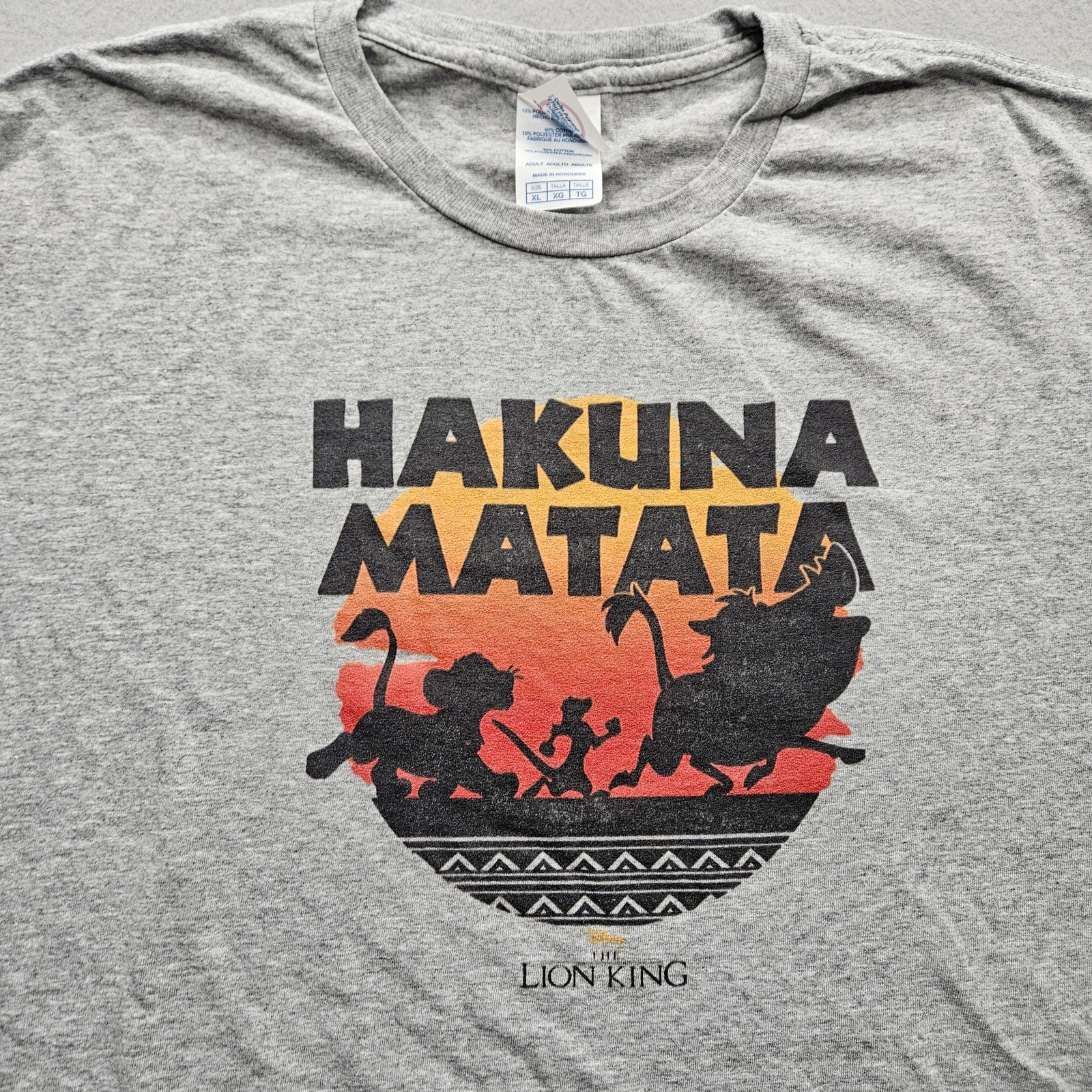 Delta Apparel Inc Men's XL Hakuna Matata Gray T-Shirt gallery